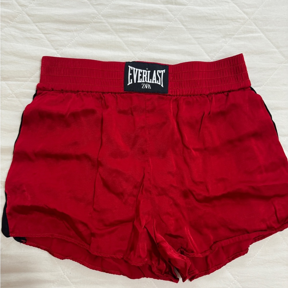 Zara x Everlast Red Athletic Shorts